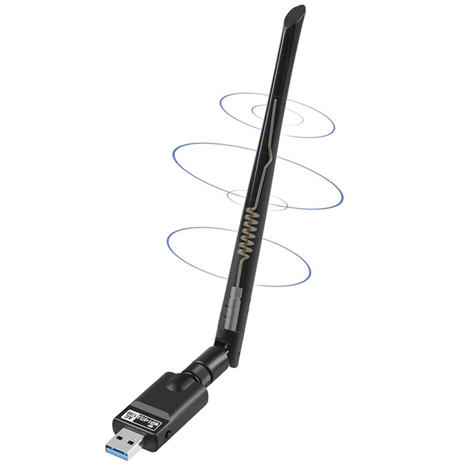 HAJAAN AC 1300Mbps Mini Wireless Wi-Fi Adapter | Dual Band 2.4GHz/5GHz | Bluetooth 5.0 | High-Gain 5dBi Antenna - Suitable for Desktop PC, Laptops
