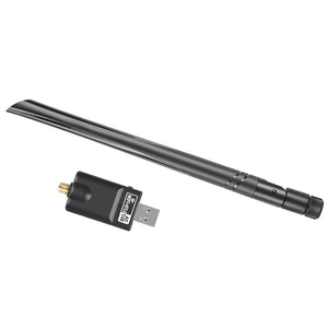 HAJAAN AC 1300Mbps Mini Wireless Wi-Fi Adapter | Dual Band 2.4GHz/5GHz | Bluetooth 5.0 | High-Gain 5dBi Antenna - Suitable for Desktop PC, Laptops