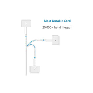 New Compatible Macbook Charger 14.85V 3.05A 45W T-Tip Magsafe 2 Power Adapter for Apple MacBook Air 11"/13" (After Late 2012)