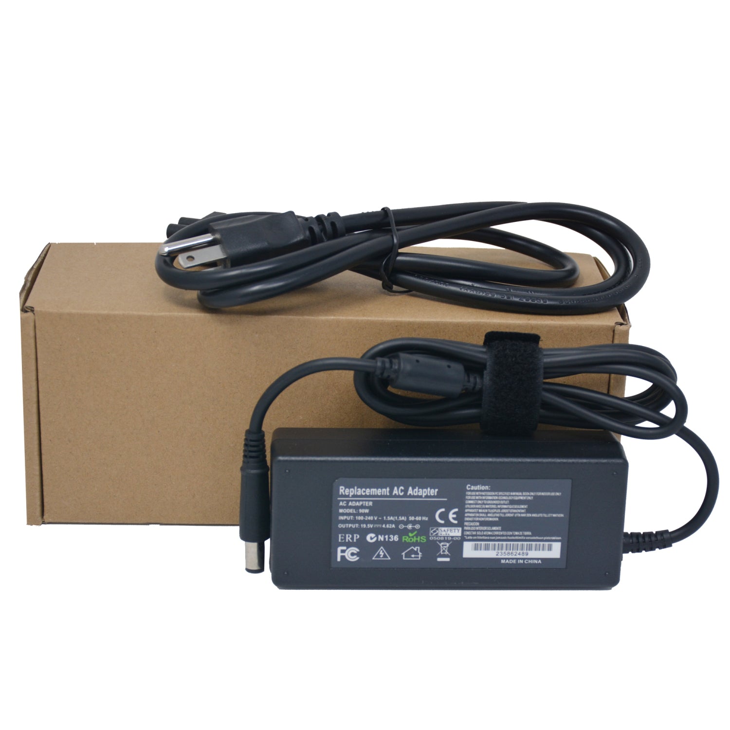 New Replacement Laptop Charger 90W 19.5V 4.62A AC Adapter for Dell Latitude, Inspiron, Precision Workstation, Power Supply Cord, E6220, E7450, U7809, 310-2862, 310-7743, 310-9047