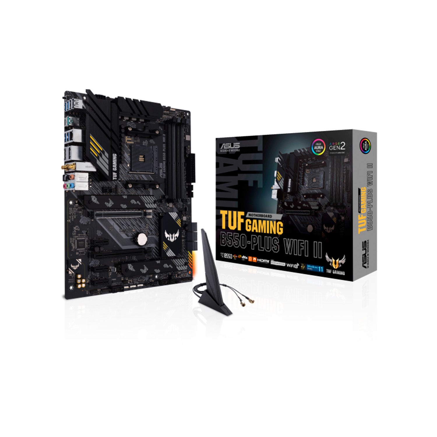 ASUS TUF GAMING B550-PLUS WIFI II Gaming Motherboard with PCIe 4.0, AMD AM4 Socket, ATX Form Factor, MAX Memory 128GB DDR4, AMD B550 Chipset, Wi-Fi 6, HDMI / Display port, Windows 11 64-Bit