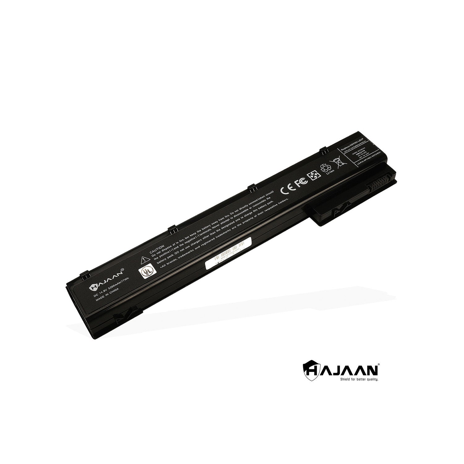 HAJAAN New Replacement Laptop Battery for HP Elitebook 8560w, 8570w HSTNN-LB2P (Li-ion, 5200mAh/77Wh, 8-Cells,14.8V), 1 Year Warranty