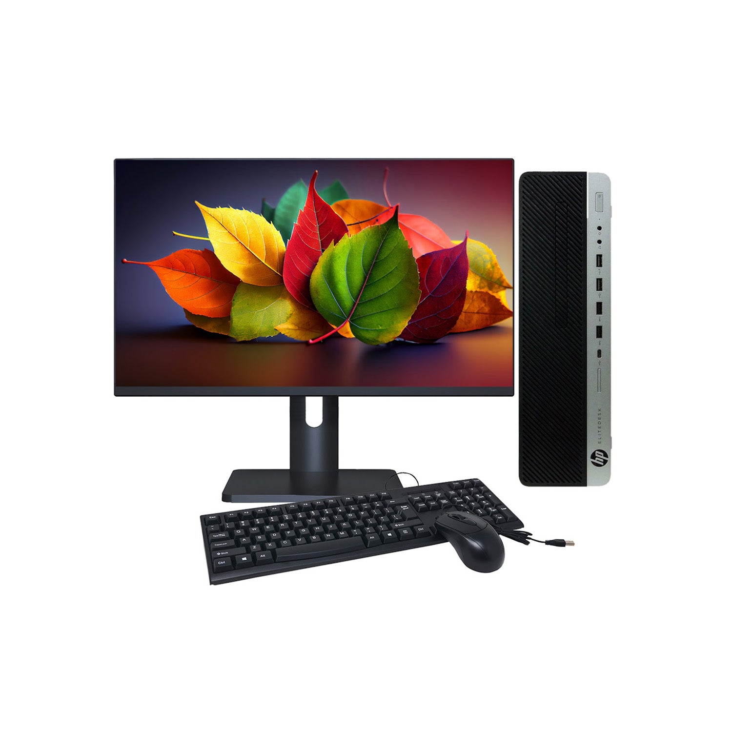 HP ProDesk SFF Desktop Computer with 24 - 27 inch Flat Screen Monitor - Intel Core i5-6500 Processor 3.20 GHz |8GB - 32GB DDR4 RAM| 256GB - 1TB SSD| Windows 10 Professional WIFI