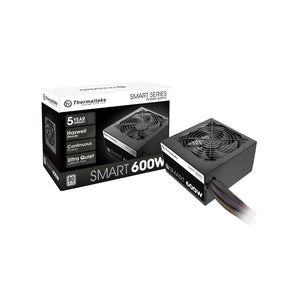 Thermaltake Smart Series 600W Power Supply SLI CrossFire Ready Continuous Power, Intel ATX12V V2.3,PCI E, EPS12V 80 PLUS Certified Active PFC, Haswell Ready (PS-SPD-0600NPCWUS-W)
