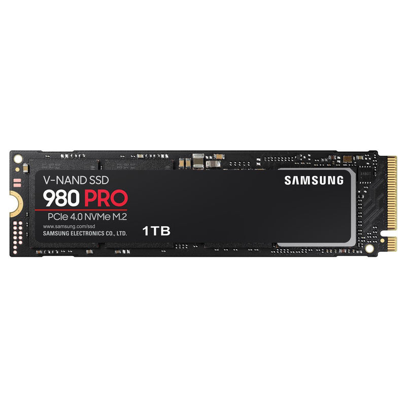 SAMSUNG 980 PRO Internal Solid State Drive, 1TB NVMe SSD, PCIe Gen 4.0, NVMe 1.3c, V-NAND 3-bit MLC, M.2 Form Factor (MZ-V8P1T0B/AM)