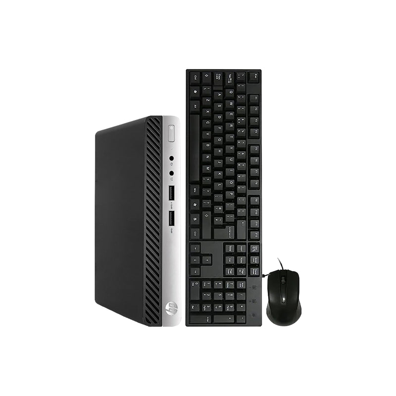 HP ProDesk 400 G4 Tiny High Performance Desktop PC (Intel Core i5 - 8th Gen Up to 4.10 GHz Processor / 16GB - 32GB DDR4 RAM / 512GB - 2TB SSD / Windows 11 Pro) Wired Keyboard and Mouse - Refurbished