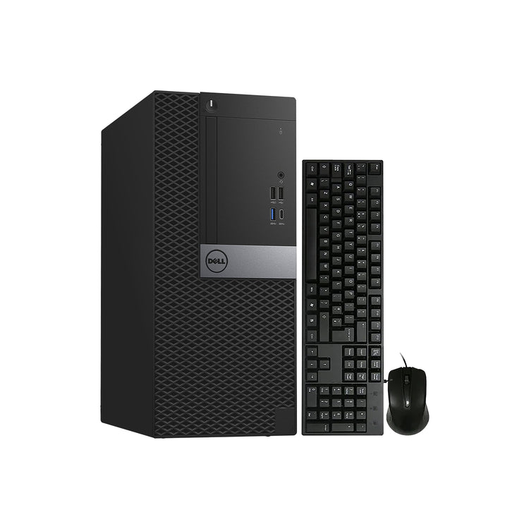 Dell OptiPlex 7050 Tower Desktop Computer PC, Intel Core i7 - 6th Gen Up to 4.00 GHz Processor, 16GB - 32GB DDR4 RAM, 512GB - 2TB SSD, Wired Keyboard & Mouse, Windows 10 Pro