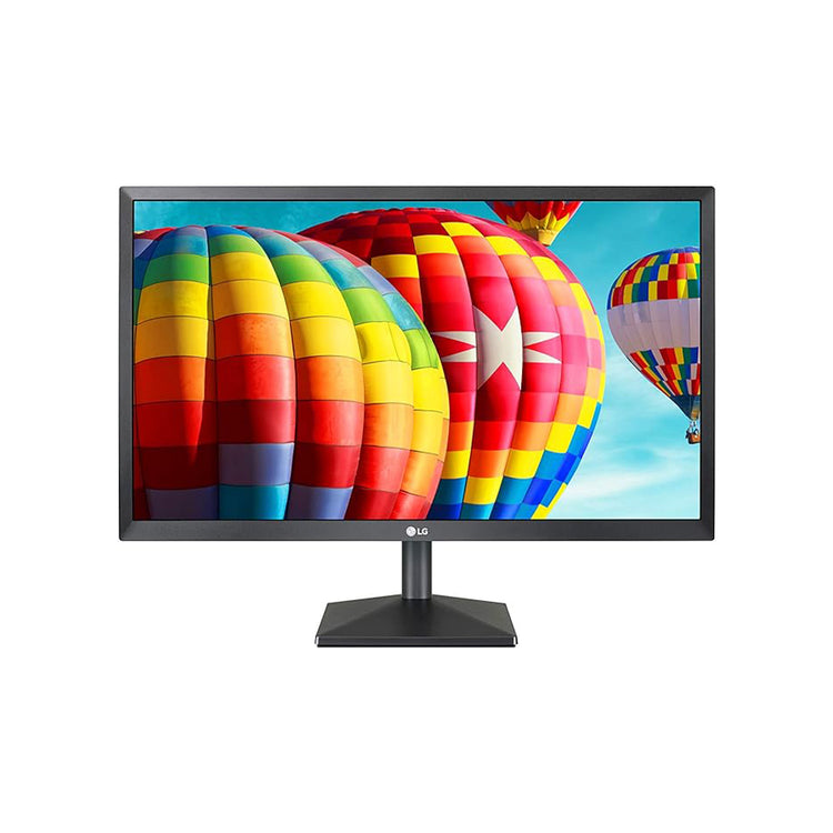 LG 24 Inch Full HD (1080p) Screen IPS Display AMD FreeSync 75Hz Refresh Rate Dynamic Action Sync Wall Mountable HDMI VGA, (24BK430H-B) - Black