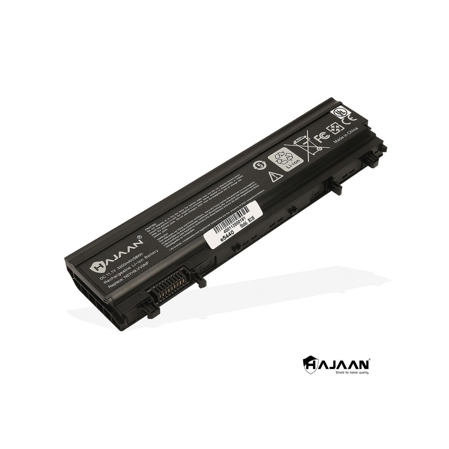 HAJAAN Replacement Laptop Battery for DELL Latitude E5440 ,E5540, Fit P/N: VVONF, N5YH9 Li-ion(5200mAh/58Wh, 6-Cells,11.1V ), 1 Year Warranty