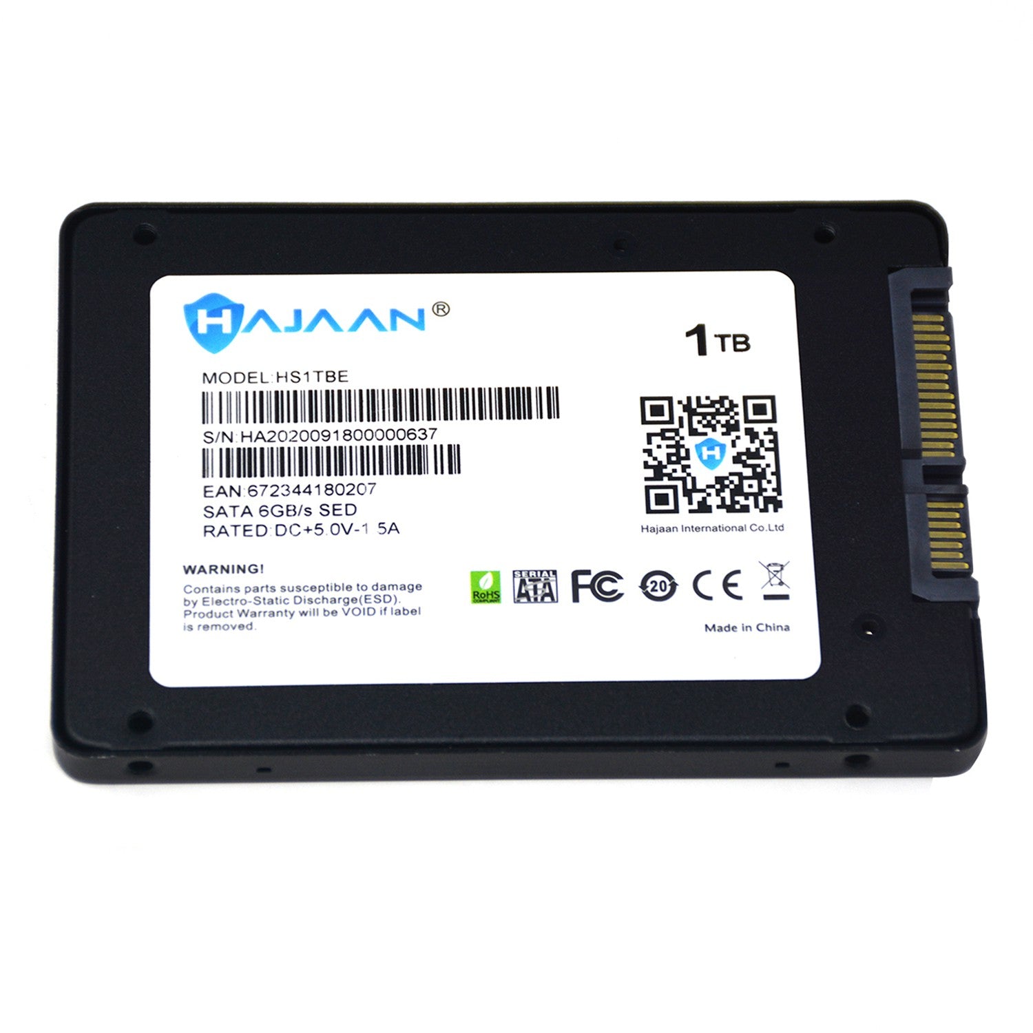 HAJAAN 1 TB Internal PC SSD- SATA III 6 Gb/s, 3D NAND TLC, 2.5”, Up to 550MB/s, Internal Solid State Drive for Laptop Tablet PC Desktop,1 year warranty