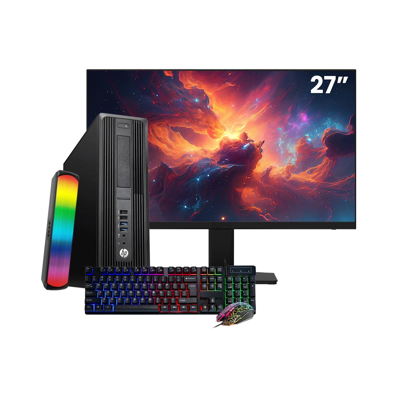 HP Z240 Workstation SFF Desktop PC - Intel Core i5 - 6th Gen Up to 3.60 GHz Processor, 16GB DDR4 RAM, 512GB - 1TB SSD, Windows 10 Pro, New 24/27 inch FHD Monitor, RGB Speaker / SoundBar / Headset - Refurbished