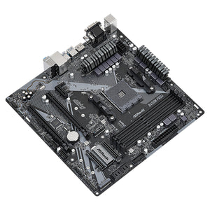 AsRock B450M PRO4 R2.0 Motherboard, AMD AM4 Socket, AMD B450 Chipset, SATA 6Gbps Micro ATX with DDR4 Up to 128GB, Dual M.2 For SSD, USB 3.2 Gen 2 ports, Support Windows 11 and VR Ready