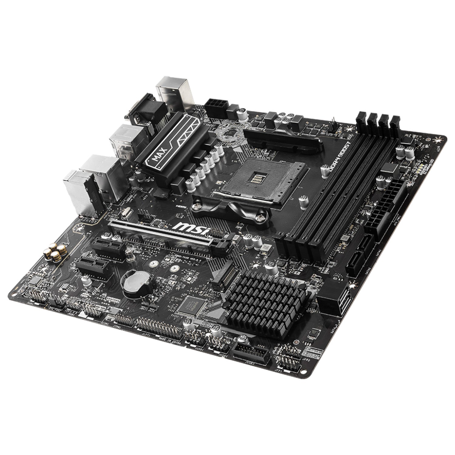 MSI B450M PRO-VDH MAX, Motherboard Micro-ATX AM4 Socket, AMD B550 Chipset, PCIe M.2 Slots, 64GB DDR4, D-SUB DVI HDMI, Support Windows 7, 10 64-Bit