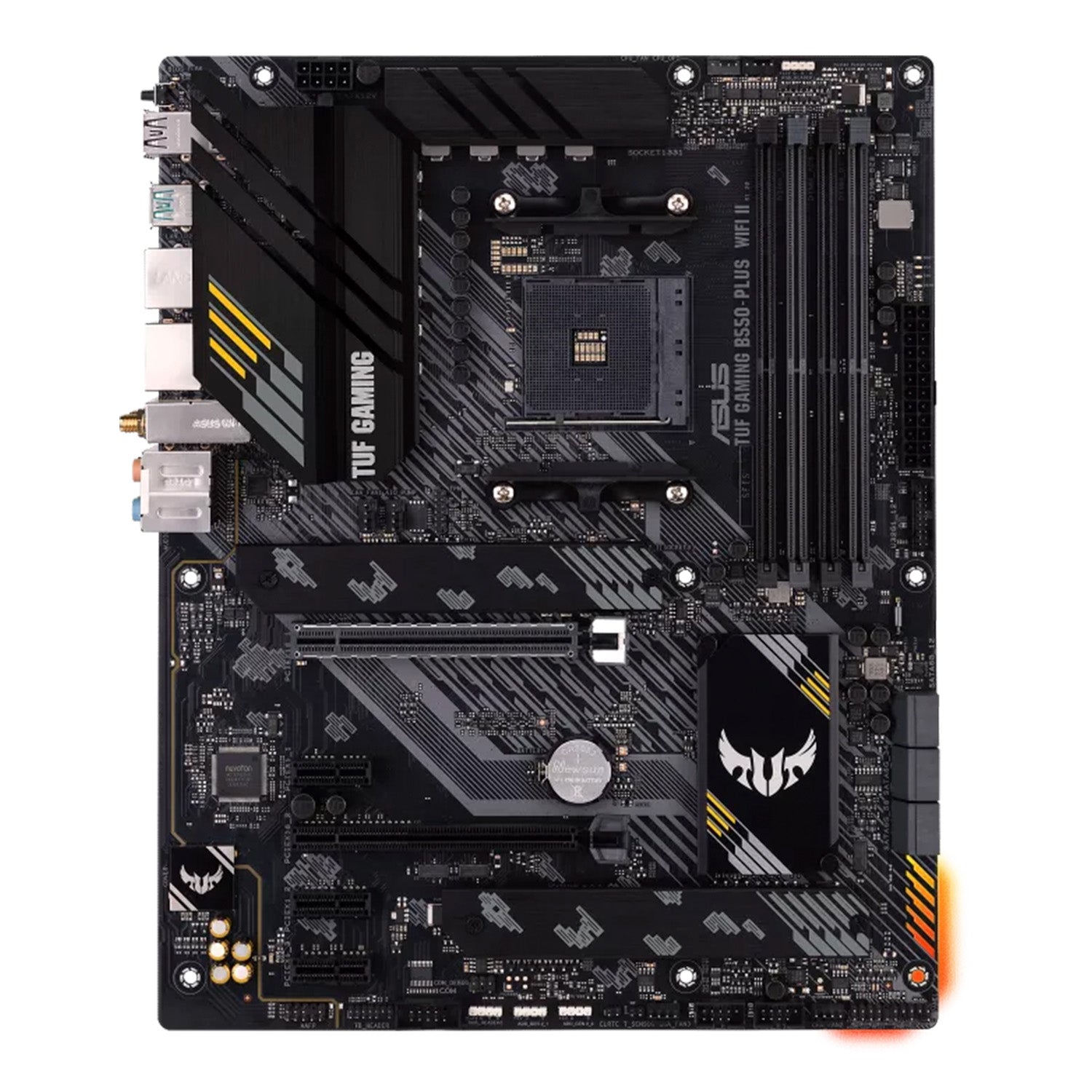 ASUS TUF GAMING B550-PLUS WIFI II Gaming Motherboard with PCIe 4.0, AMD AM4 Socket, ATX Form Factor, MAX Memory 128GB DDR4, ‎AMD B550 Chipset, Wi-Fi 6, HDMI / Display port, Windows 11 64-Bit