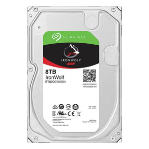 Seagate Ironwolf 8TB HDD Internal Hard Drive (3.5 Inch) SATA 6 Gb/s, 7200 RPM 256 MB Cache - High performance PC or Laptop Memory and Storage for IT Pros, Creators, Everyday Users (ST8000VN004)