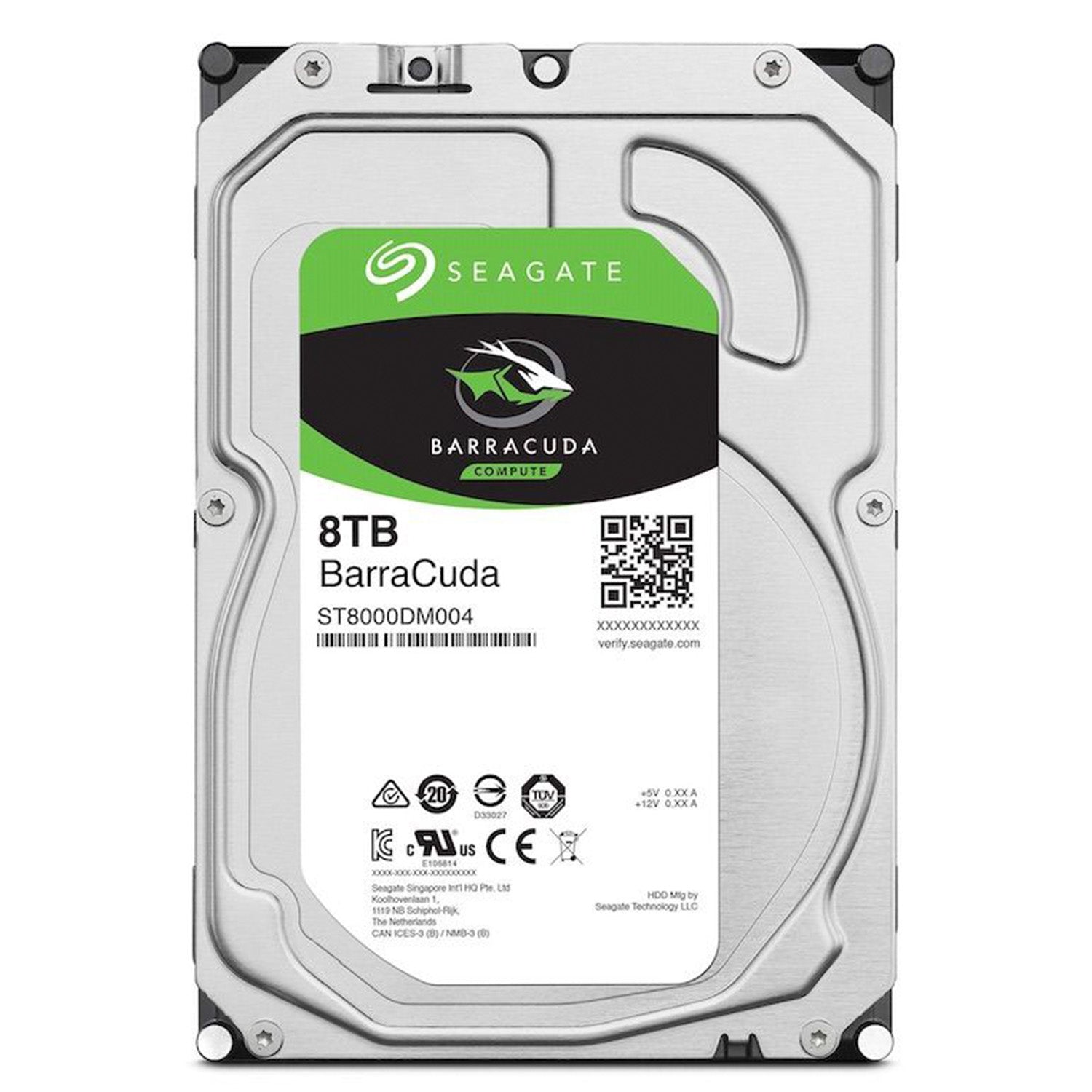 Seagate Barracuda 8TB HDD Internal Hard Drive  (3.5 Inch) SATA III 6 Gb/s 5400 RPM 256 MB Cache - High performance for Computer Desktop PC (ST8000DM004)