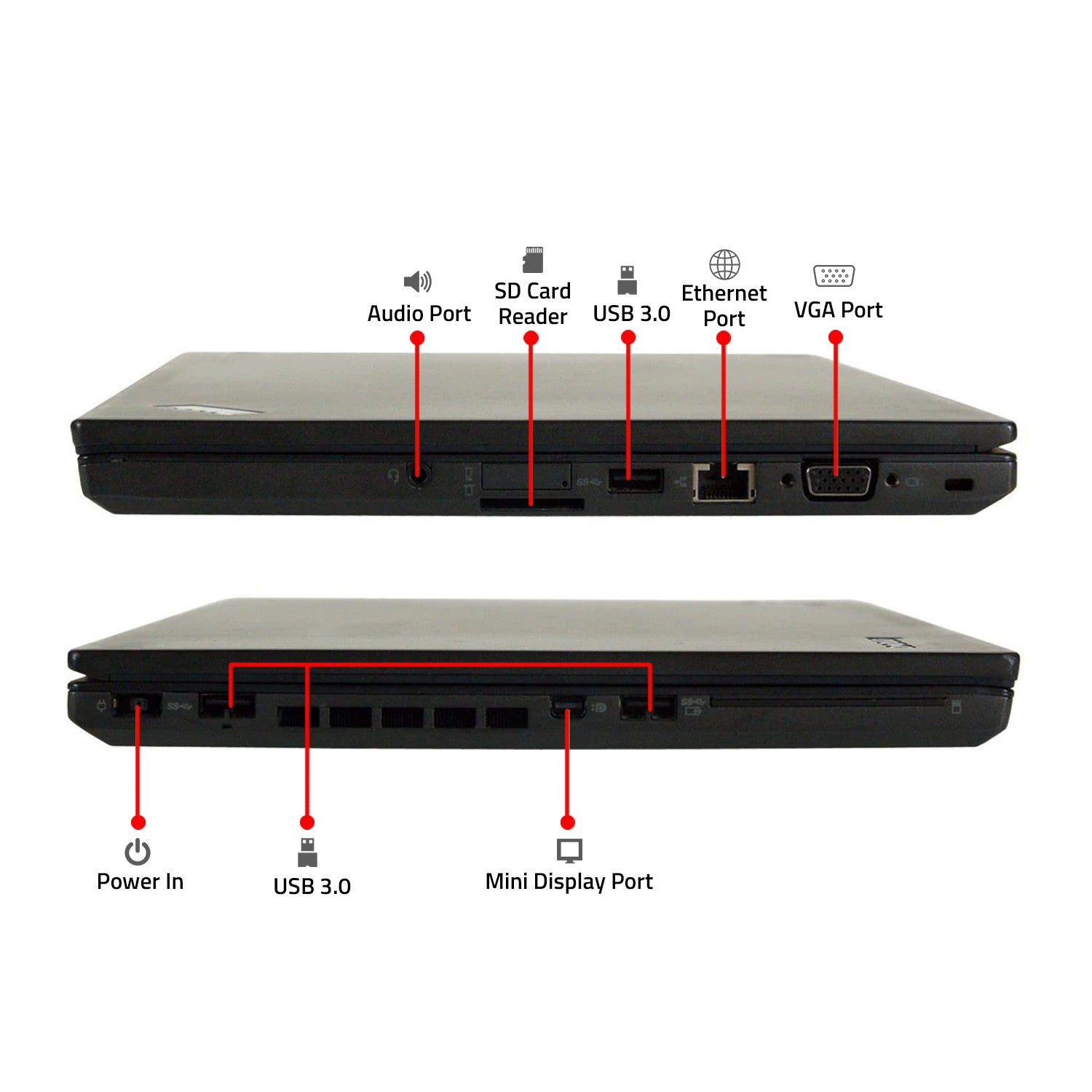 Lenovo ThinkPad T450 14in Business Notebook PC - Intel Core i7-5600u Up to 3.20GHz 8GB - 16GB DDR3 RAM 256GB -1TB SSD SSD Windows 10 Professional