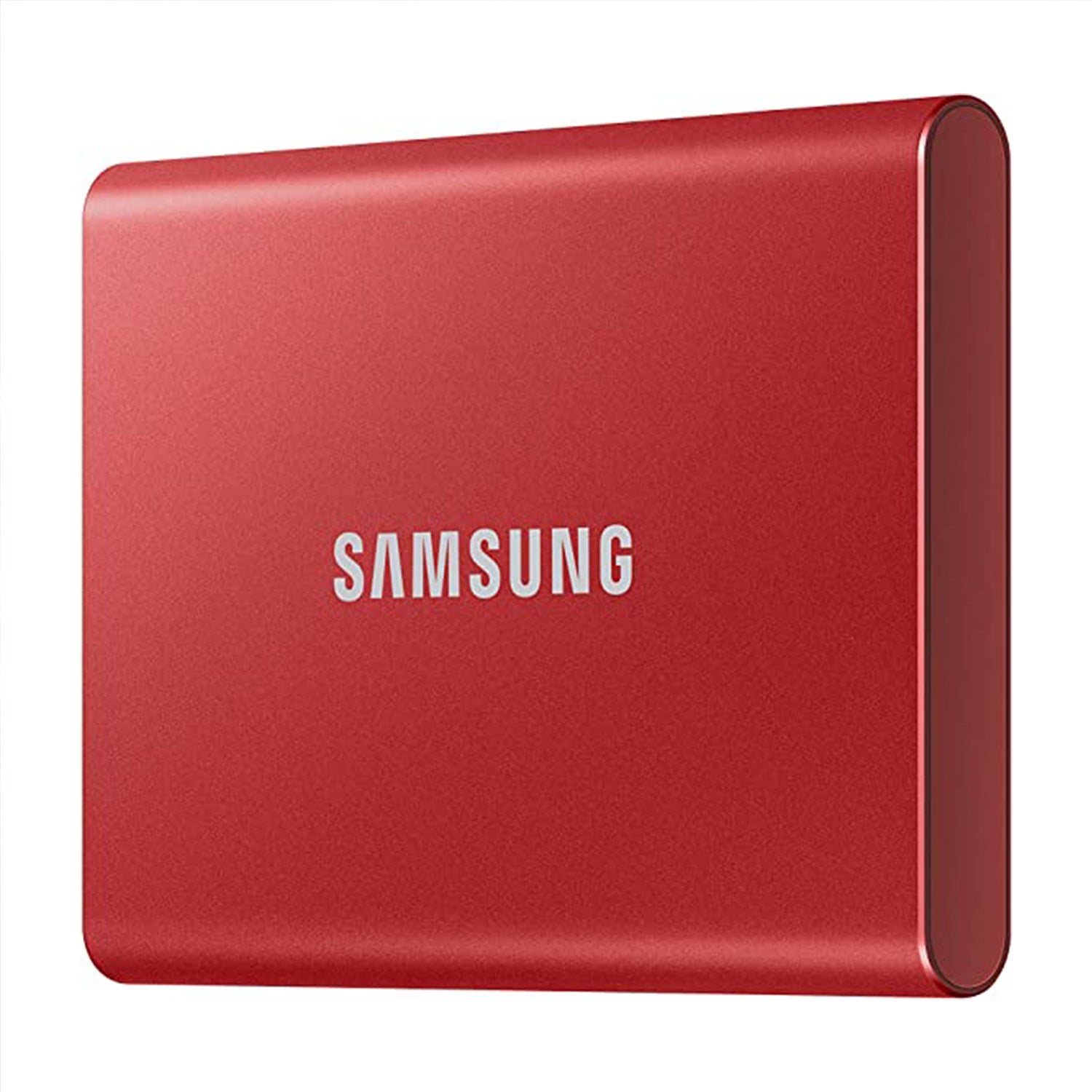 High-Speed SAMSUNG T7 Portable SSD - USB 3.2 - 500GB Solid State Drive - Stylish Metallic RED - Fast Data Transfer (MU-PC500R/AM)