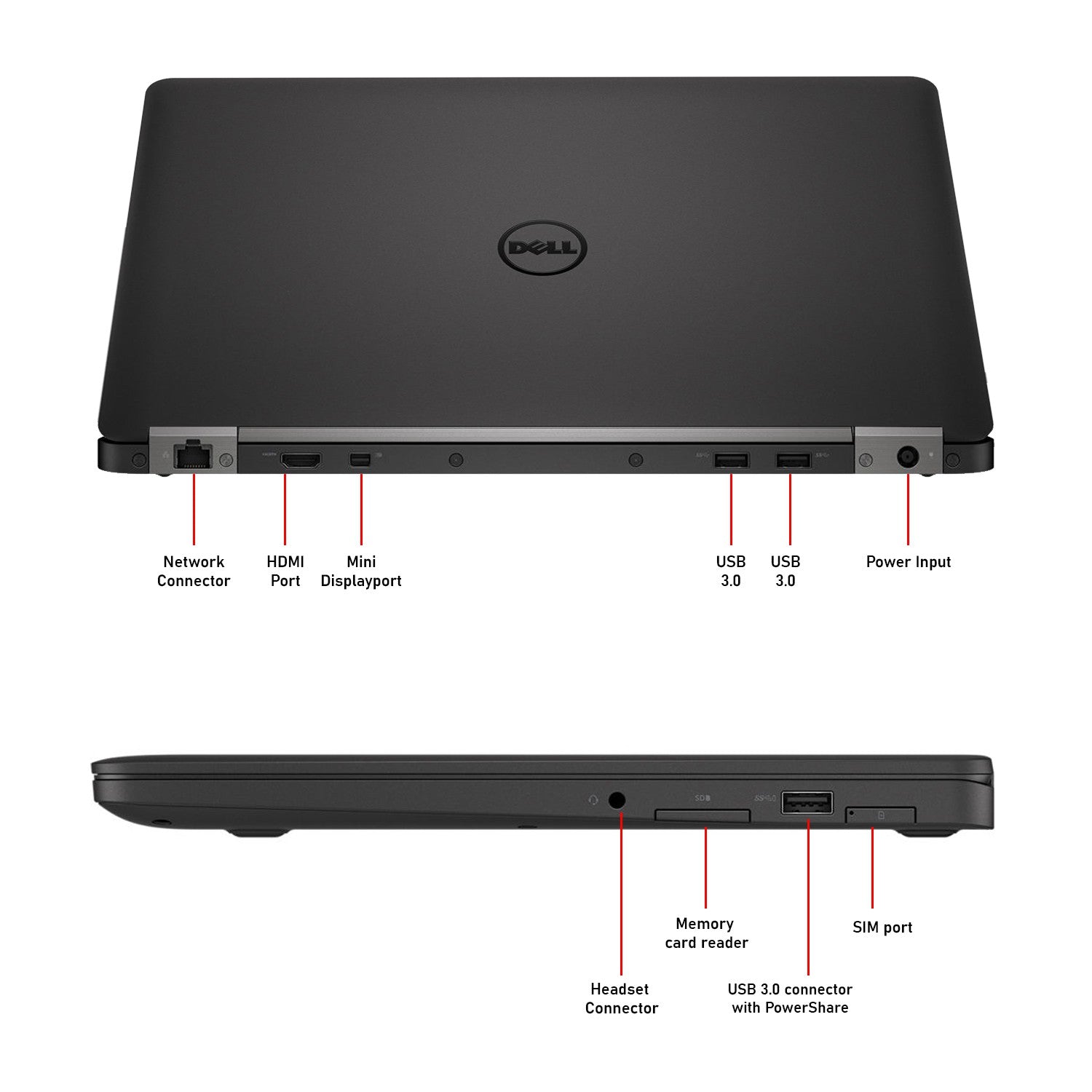 Dell Latitude E7270 12.5-inch HD Touch Screen Laptop Intel Core i7 6th Gen 6600u Up to 3.40 GHz 8GB - 16GB DDR4 RAM 256GB - 1TB SSD Backlit Keyboard/ Webcam Windows 10 Professional- 64 Bit