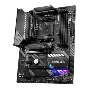 MSI MAG B550 TOMAHAWK Motherboard, AMD B550 Chipset, AM4 Socket, (Max Memory 128GB DDR4), ATX, Supports AMD Ryzen, Display Port and HDMI, Windows 10 64-Bit