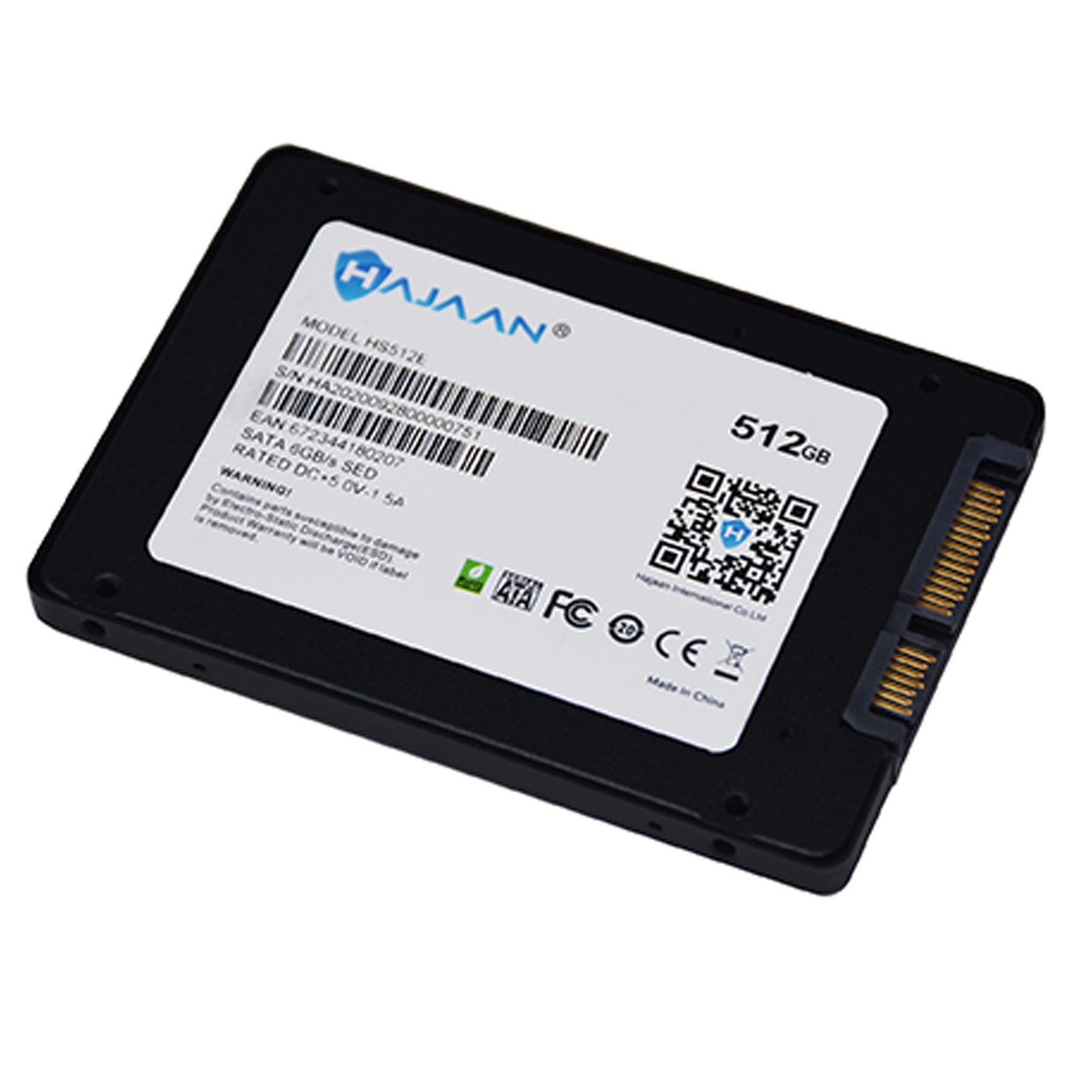 HAJAAN 512 GB Internal PC SSD – SATA III 6 Gb/s, 3D NAND TLC 2.5" Up to 550 MB/S, Internal Solid State Drive for Laptop Tablet PC Desktop 1 Year Warranty
