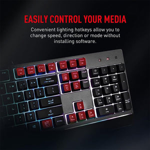 MSI VIGOR GK30 COMBO - Mechanical Gaming Keyboard RGB Backlit USB Wired Keyboard with Plunger Switches 20-key anti-ghosting 104 Keys, for Desktop PC - Black