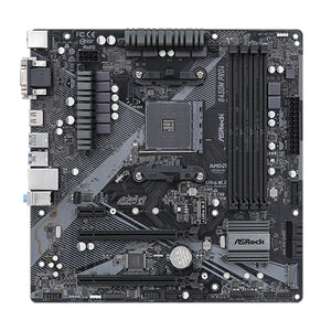AsRock B450M PRO4 R2.0 Motherboard, AMD AM4 Socket, AMD B450 Chipset, SATA 6Gbps Micro ATX with DDR4 Up to 128GB, Dual M.2 For SSD, USB 3.2 Gen 2 ports, Support Windows 11 and VR Ready