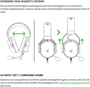 Razer BlackShark V2 X Wired Gaming Headset - With 7.1 Surround Sound, Advanced Passive Noise Cancellation, 3.5 mm Audio Jack - for PC, Mac, PS4, Xbox One
