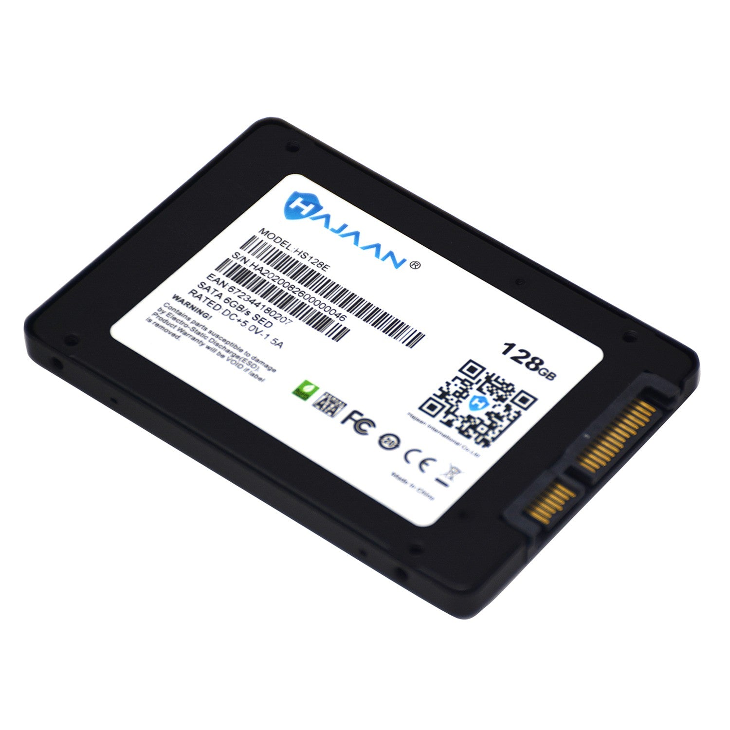 HAJAAN 128GB Internal PC SSD- SATA III 6 Gb/s, 3D NAND TLC, 2.5”, Up to 530MB/s, Internal Solid State Drive for Laptop Tablet PC Desktop-1 Year Warranty