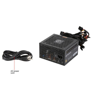 Thermaltake Smart 600W Power Supply ATX12V 80 PLUS GOLD Certified Non-Modular, Ultra Quiet 120mm Fluid Dynamic Bearing Fan Only Bulk Pack - (PS-TTP-0600NNFAGU-1)