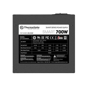 Thermaltake Smart Series 700W Power Supply SLI ATX Form Factor CrossFire Ready Continuous Power ATX12V V2.3 / EPS12V 80 PLUS Certified Active PFC Haswell Ready (PS-SPD-0700NPCWUS-W)