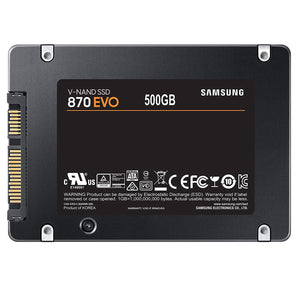 SAMSUNG 870 EVO SATA SSD 500GB 2.5” Internal Solid State Drive, Upgrade PC or Laptop Memory and Storage for IT Pros, Creators, Everyday Users (MZ-77E500B/AM)