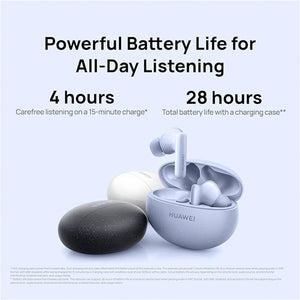 HUAWEI FreeBuds 5i Wireless Earbuds | Noise Cancelling Earphones | Long Lasting Battery Life | 10 mm dynamic driver | Bluetooth 5.2 | Water Resistant in-Ear Headphones - Nebula Black (55036653)