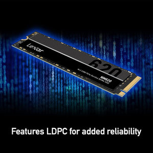 Lexar NM620 SSD Internal Solid State Drive For next-level performance - 2TB PCIe Gen3 NVMe M.2 2280 Form Factor Up to 3500MB/s Read for Gamers and PC (LNM620X002T-RNNNU)