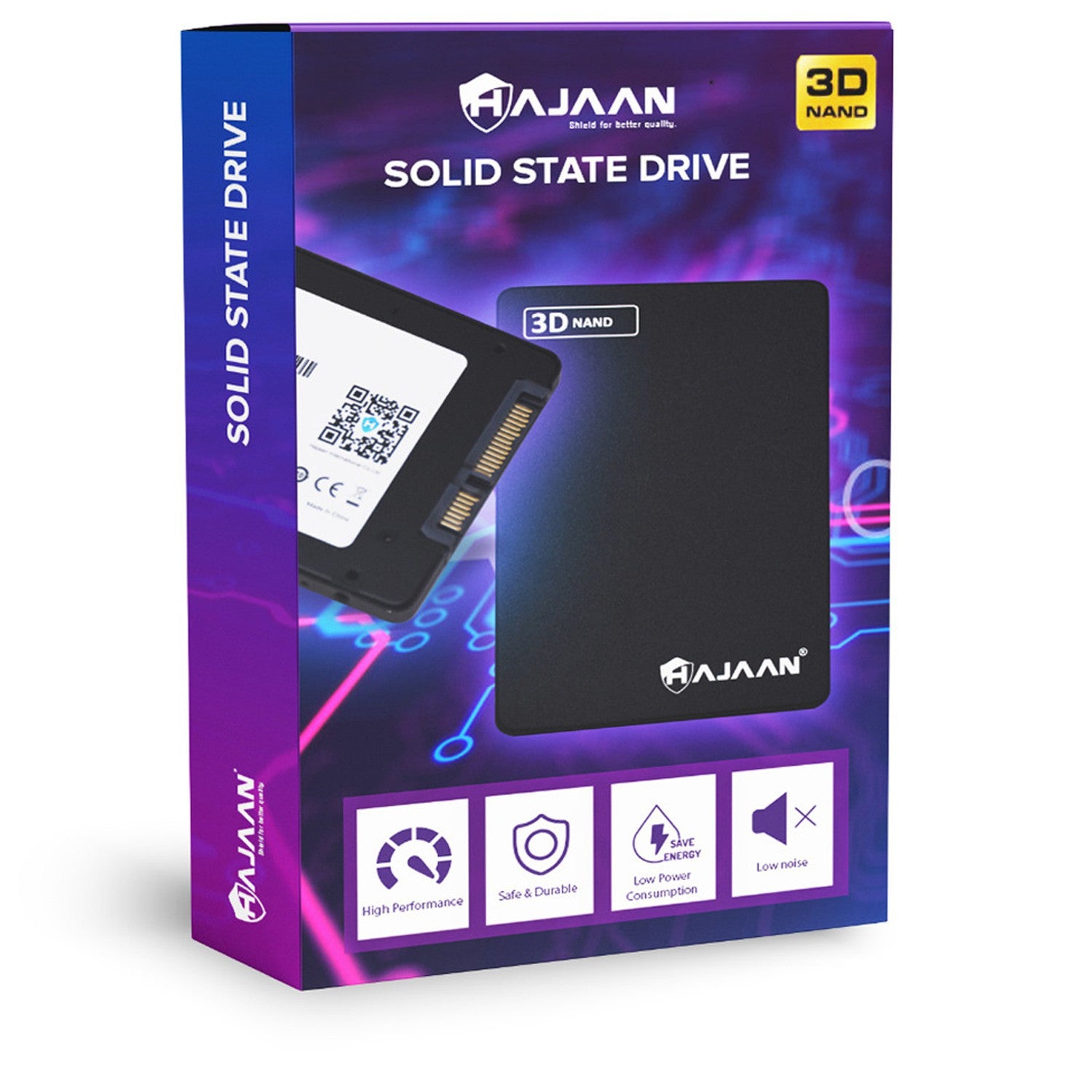 HAJAAN 1 TB Internal PC SSD- SATA III 6 Gb/s, 3D NAND TLC, 2.5”, Up to 550MB/s, Internal Solid State Drive for Laptop Tablet PC Desktop,1 year warranty