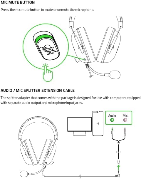 Razer BlackShark V2 X Wired Gaming Headset - With 7.1 Surround Sound, Advanced Passive Noise Cancellation, 3.5 mm Audio Jack - for PC, Mac, PS4, Xbox One