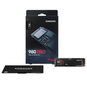 SAMSUNG 980 PRO Internal Solid State Drive, 1TB NVMe SSD, PCIe Gen 4.0, NVMe 1.3c, V-NAND 3-bit MLC, M.2 Form Factor (MZ-V8P1T0B/AM)