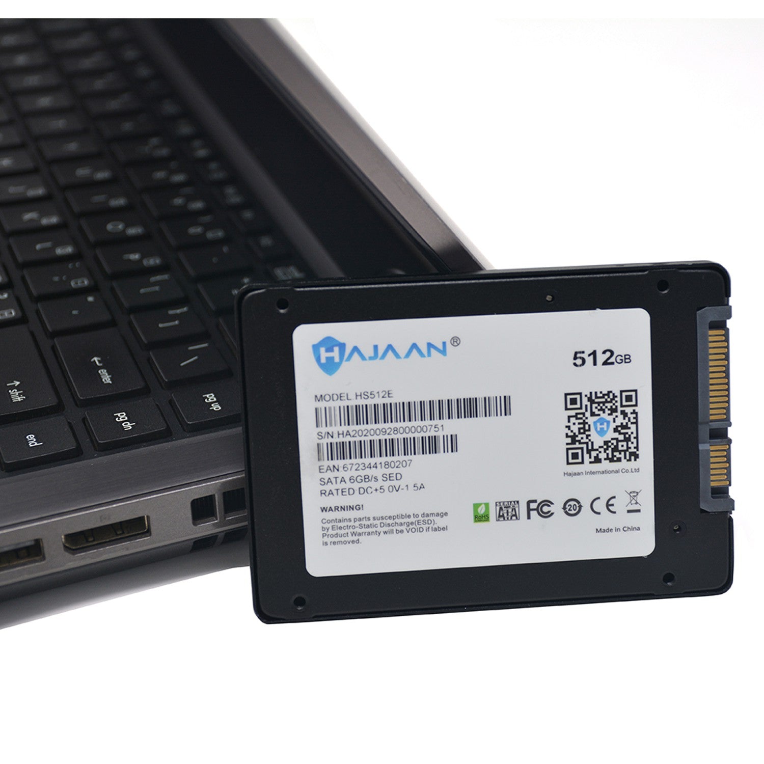 HAJAAN 512 GB Internal PC SSD – SATA III 6 Gb/s, 3D NAND TLC 2.5" Up to 550 MB/S, Internal Solid State Drive for Laptop Tablet PC Desktop 1 Year Warranty