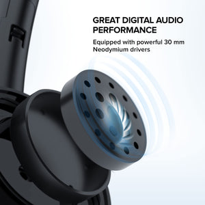 Creative HS-220 Wired Headset with Noise-Cancelling Mic and Inline Remote 30 mm Neodymium Drivers Plug-and-Play Compatible with any PC or Mac Computer USB-A port (51EF1070AA001)
