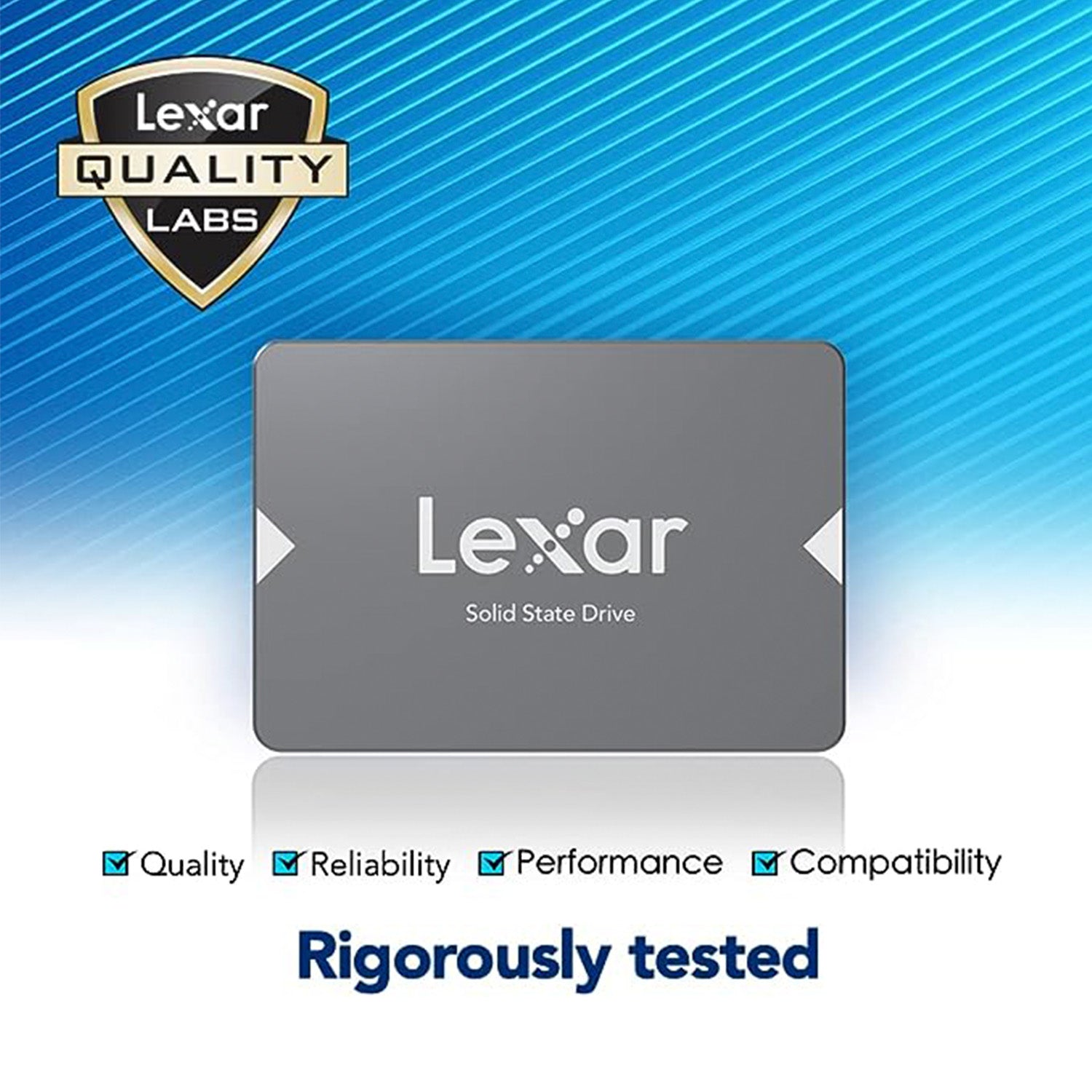 Lexar NS100 2.5 Inch SATA III Solid State Drive 2TB Internal SSD, Up to 550 MB/s Sequential Read Speed Micro SATA Form Factor (LNS100-2TRBNA)