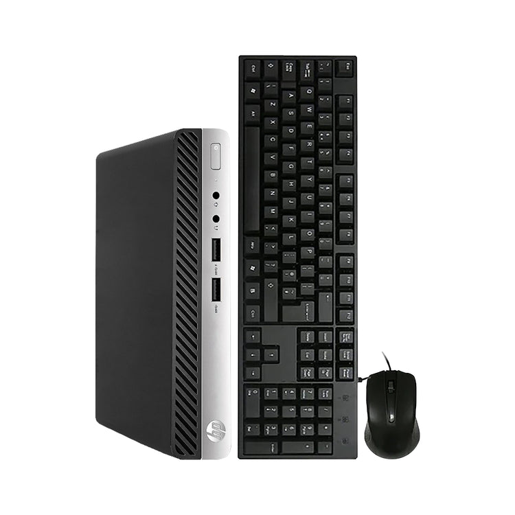 HP ProDesk 400 G4 Tiny High Performance Desktop PC (Intel Core i5 - 8th Gen Up to 4.10 GHz Processor / 16GB - 32GB DDR4 RAM / 512GB - 2TB SSD / Windows 11 Pro) Wired Keyboard and Mouse - Refurbished