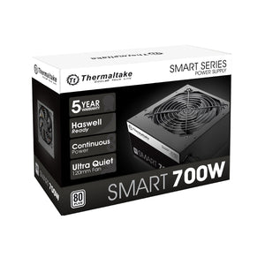 Thermaltake Smart Series 700W Power Supply SLI ATX Form Factor CrossFire Ready Continuous Power ATX12V V2.3 / EPS12V 80 PLUS Certified Active PFC Haswell Ready (PS-SPD-0700NPCWUS-W)
