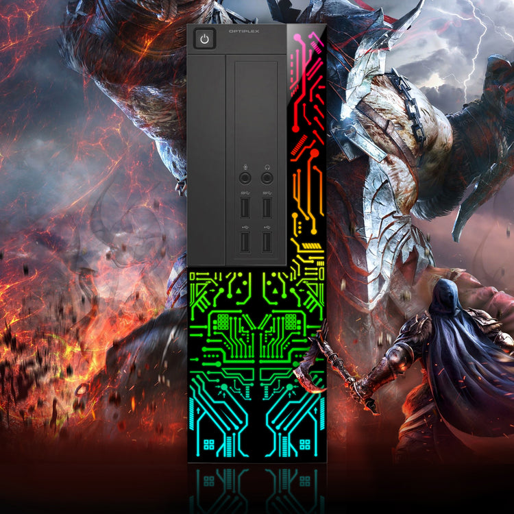Dell OptiPlex RGB Desktop PC, Intel Core i7, 16GB RAM, 512GB SSD, RGB Gaming Keyboard and Mouse, WiFi, Windows 10 Professional