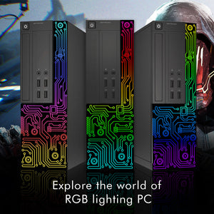 Dell OptiPlex Desktop Customized RGB Lights Computer Intel i5 Quad-Core Processor 8GB RAM 512GB SSD Win 10 Pro WIFI, Gaming PC Keyboard & Mouse - Refurbished