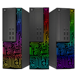 Dell OptiPlex Desktop Customized RGB Lights Computer with 22/24 Inch Monitor, Intel i5 Quad-Core Processor, 8GB -16GB RAM, 256 -2TB SSD, Wi-Fi, Windows 10 - Refurbished