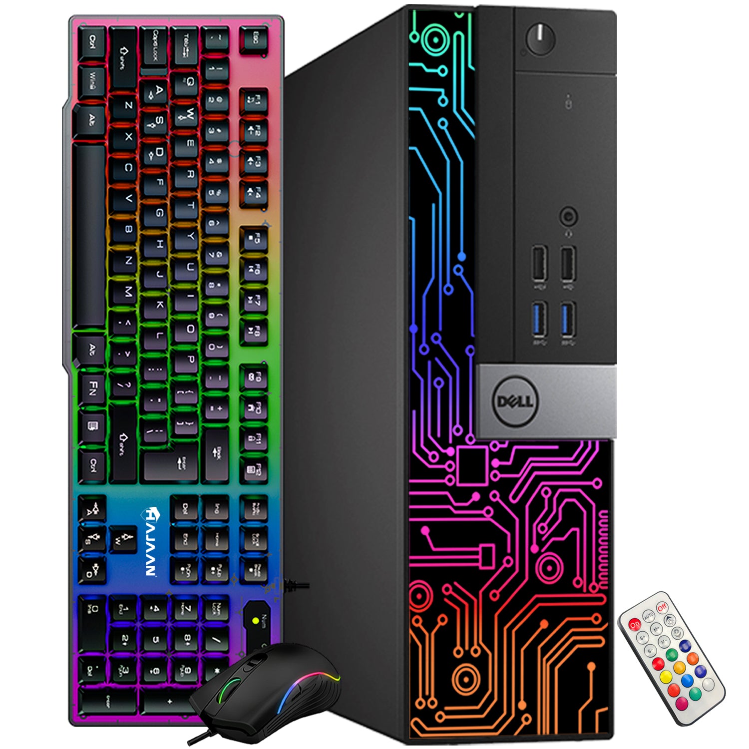 Dell OptiPlex 5060 RGB Desktop Computer - R5 340X / R5 430 / GT 730 | Intel i5-8500 Six Core (4.1GHz Turbo) | 16GB DDR4 RAM | 512GB SSD | WiFi + Bluetooth | Windows 11 Pro - Refurbished