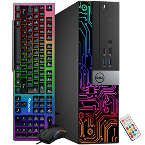 Dell OptiPlex 5060 RGB Desktop Computer - R5 340X / R5 430 / GT 730 | Intel i5-8500 Six Core (4.1GHz Turbo) | 16GB DDR4 RAM | 512GB SSD | WiFi + Bluetooth | Windows 11 Pro - Refurbished