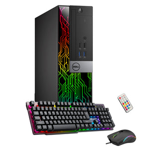 Dell Optiplex RGB Desktop Computer PC, Intel Hexa-Core i5-8500 up to 4.10 GHz, 16GB DDR4 RAM, 1 TB NVMe SSD, Dual Monitor Support, Windows 11 Pro, WiFi +Bluetooth  - Refurbished