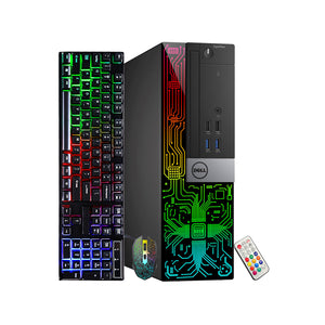 Dell Optiplex RGB Desktop Computer PC, Intel Hexa-Core i5-8500 up to 4.10 GHz, 32GB DDR4 RAM, 1TB NVMe SSD, Dual Monitor Support, Windows 11 Pro, WiFi + Bluetooth - Refurbished