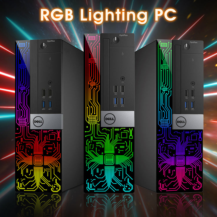 Dell Optiplex RGB Desktop Computer PC, Intel Hexa-Core i5-8500 up to 4.10 GHz, 32GB DDR4 RAM, 1TB NVMe SSD, Dual Monitor Support, Windows 11 Pro, WiFi + Bluetooth - Refurbished